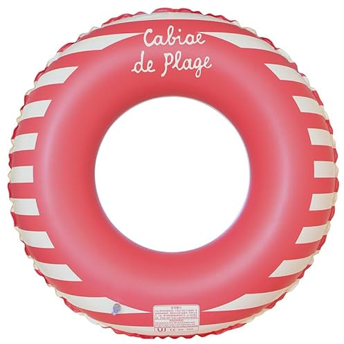 Simring vuxna retrostil uppblåsbara simdäck rolig pool flytande leksak simning pool flytande pool flytande (röd-3)