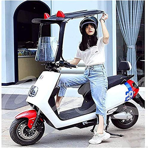 XFQZJG Universal Electric Motorcycle Sunshade Cover/Scooter Rain Waterproof Cover/Battery Car Canopy Umbrella Cover Mobility Sun Shade Rain Cover,Black