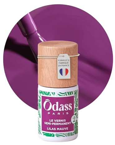 Odass Paris - Vernis Semi-Permanent Sans HEMA, Sans TPO & Vegan - Application Facile à la Maison - Dépose Douce sans Abîmer les Ongles - Fabriqué en France à partir d’Ingrédients Biosourcés