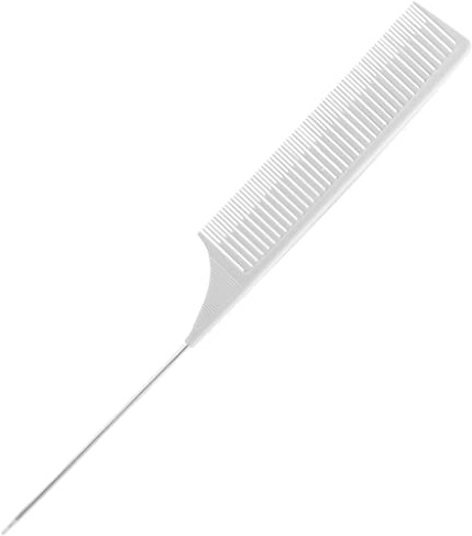 Haarkamm Scharfe Schwanzkamm Friseurkamm Edelstahl Dense Zähne Glatte Haarstyling Kamm Robust Abs(A)