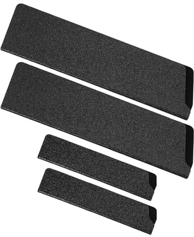Hemobllo Funda Protectora para Cuchillos de Cocina Negra Portátil Juego de 4 Unidades 2 Fundas de 5 Pulgadas y 2 de 8 Pulgadas Revestimiento de Terciopelo para Protección Antirrayaduras