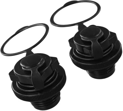 Tapa de boquilla de válvula de aire for colchones inflables y embarcaciones, diseño roscado antifugas(2pc)
