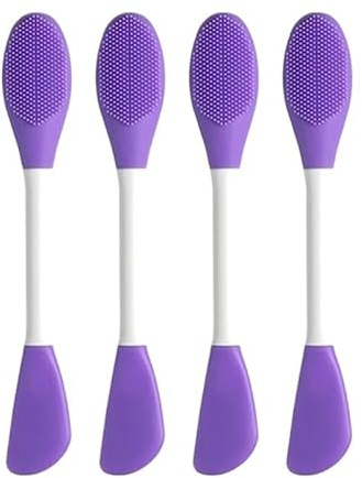 8 pennelli per maschera facciale, applicatori per maschere facciali a doppia estremità, in silicone, riutilizzabili, morbidi, applicatori per maschere facciali, spatole massaggianti, per crema e