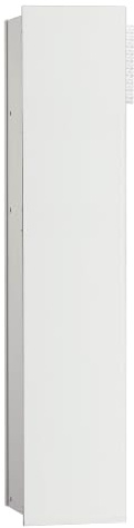 EMCO ASIS 2.0 Unterputz Bad Schrank für Klobürste, Hochschrank & Badezimmerschrank mit Toilettenpapierhalter Weiß 81,1 cm Unterputz Türanschlag links Papierführung seitlich