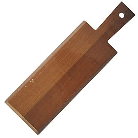 Fackelmann 521779 Planche à découper rectangulaire en bois, planche à découper, planche en bois, planche à pain, Bois, 39 x 12 cm, Marron