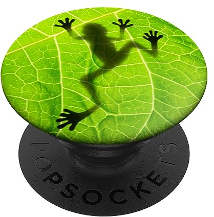 PopSockets Frosch Schatten auf Blatt PopSockets mit austauschbarem PopGrip