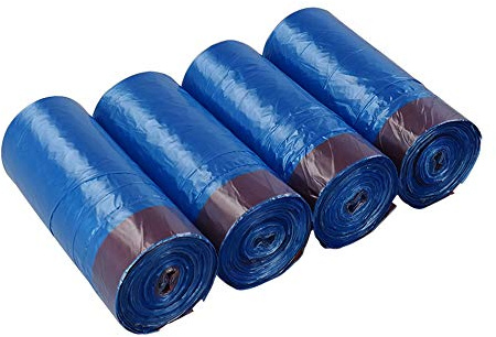 Bringer 5 L Müllbeutel mit Tragegriff, Zugband Müllbeutel, 200 Müllbeutel blaue
