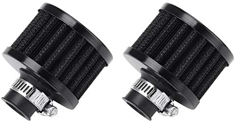 Mintice 2 X KFZ Schwarz Motorrad 12mm Air Intake Luftfilter Clamp Gummi Sportluftfilter Dirt ATV Pilzkopf Reiniger