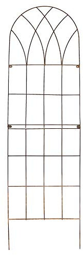 RUDDINGS WOOD Metal Garden Trellis Wall Climbing Plant Frame Support Extra Large Natural Rust Extra Large 2.1m