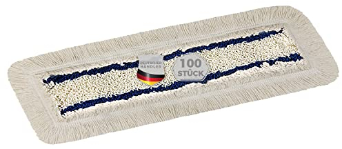 Thometzki 100 Stck 50 cm Baumwoll mit Mikrofasern Wischmop Taschen aus Polyester Ersatz für Mop Klapphalter Wischmoppbezug für Versiegelung Reinigung von Bodenbeläge wie Laminat Dielen