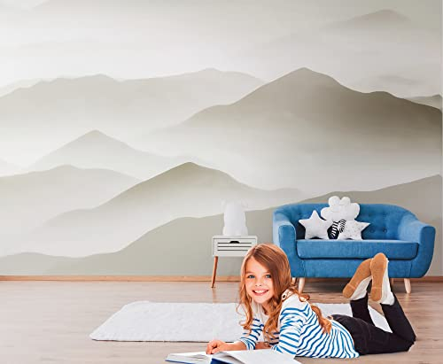 Livingwalls WTD 383081 - Carta da parati fotografica per cameretta bambini, motivo montagne, in tessuto non tessuto, 3,71 x 2,80 m, made in Germany
