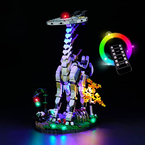 Fernbedienung LED-Beleuchtungsset Kompatibel mit Lego Tall Neck 76989 (Nur Beleuchtung, Kein Modell), BrickBling Dekorations Beleuchtungsset mit 76989 Tallneck