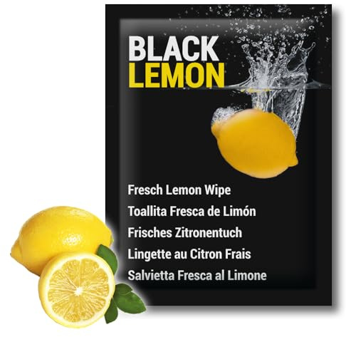GPQ - Lingettes au Citron pour les Mains | 500 Und. | Fraîches, humides et en cellulose 100% biodégradable | Sans Parabènes | Bars, Restaurants, Catering, Barbecues, etc... | Fabriqué dans l’UE