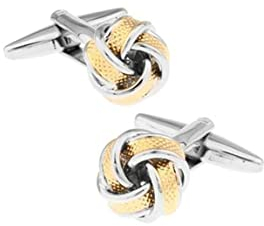 Stfery Manschettenknöpfe Herren Silber Knoten, Manschettenknöpfe Herren Tracht Gold Messing Cufflinks Schmuck Geschenk