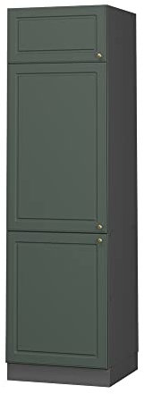 Vicco Armario para frigorífico Empotrado Fame-Line, Verde Dorado Casa de Campo/Antracita, 60 cm