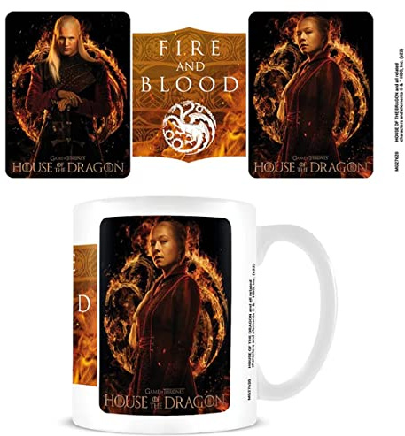 House of The Dragon Mug in Presentation Gift Box (Rhaenyra and Daemon Design) 11oz Ceramic Mug - Official Merchandise