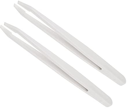 QUARKZMAN 93302 Plástica Pinza x 2uds Anti-estático 4,7 Largo Blanco | Inclinada Punta, para Electrónica Reparación