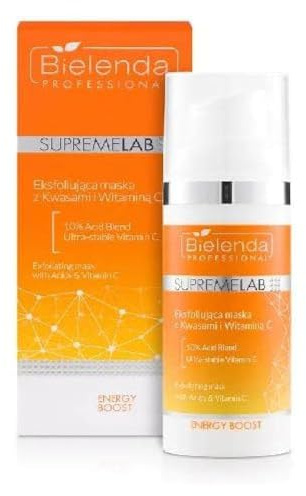 Bielenda Professional Supremelab Energy Boost Peeling-Maske mit Säuren und Vitamin C, 50 g