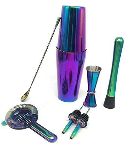 DDNGEJ Cocktail Shaker 28 OZ Set Shaker in Rame in Acciaio Inossidabile 304 per Barman Kit da 8 Pezzi