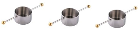 PHENOFICE 3piezas Taza De Medición Inoxidable Para Cócteles y Vinos Utensilio Práctico Para Bares y Cocinas De Limpiar y