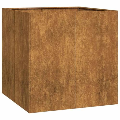 vidaXL Jardinière rouillé 80x80x80 cm Acier Inoxydable, Pot de Fleurs, Support de Plantes, lit surélevé, Support de jardinière, bac à Plantes