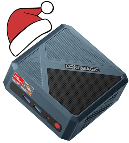 Origimagic N2 Pro Mini-PC mit Ryzen 7 6800H Prozessor (8 Kerne/16 Threads, bis zu 4,7 GHz), 32 GB DDR5 RAM und 512 GB SSD. Unterstützt WiFi 6E, Bluetooth 5.2, 2.5G LAN-Anschluss, 4K Ultra HD Auflösung