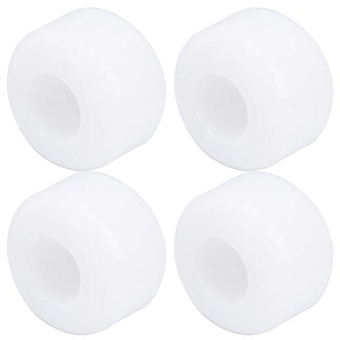 Alomejor Skateboardhjul Ersättningshjul för 4st Hög Elasticitet Pu Fiskbrädhjul (Vit)
