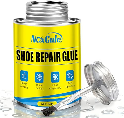 NoxGule 170g Kleber Schuhsohle, Kontaktkleber, Leder Kleber, Neoprenkleber, Gummikleber, Schuhkleber Sohlenkleber Extra Stark Wasserfest, Schnelle Klebezeit, zur von Lederschuhen Stiefeln
