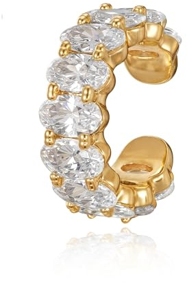 Jenosy Gold Ear Cuff Damen Nicht Piercing Öffnen Wrap Ohrringe 14K Vergoldet Filled Cubic Zirconia Ohrmanschette Gold Handmake Hypoallergene Schmuck Geschenk für Frauen