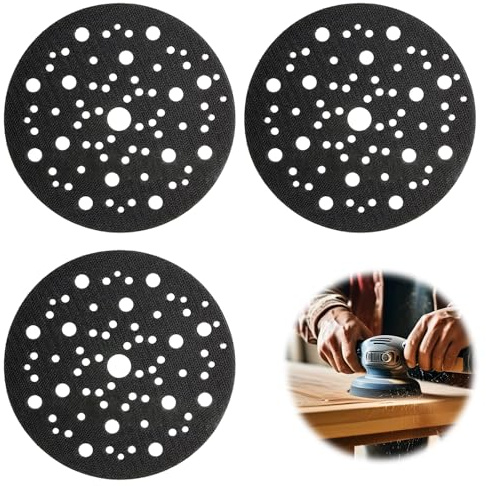 Set di 3 Pad Saver ø 150mm, 70 fori, protezione per dischi abrasivi con sistema hook & loop, compatibile con Mirka 8295610111