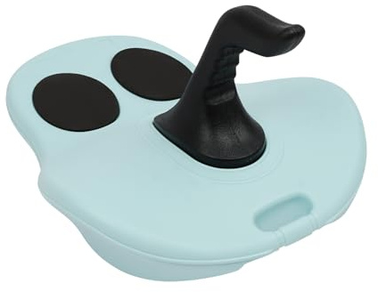 Bob Schneebob robuster Kunststoffrodel Schlitten mit Griff für Kinder und Erwachsene, Kinder&Erwachsene Schneesport, einfacher Steuerung, bis 100kg (Blau)