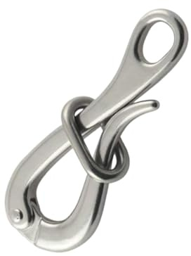 Quick Link Grillo, moschettone di ancoraggio, gancio di collegamento per scialuppe di salvataggio, per arrampicata, rimorchio, antincendio, sollevamento imbarcazioni di salvataggio marine