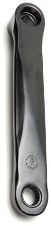 Heimtrainer Kurbelarm 170mm, Eisen Rhombisches Loch links/rechts für M14 Gewindepedal, Ersatzteil für die meisten stationären Fahrräder, Schwarz