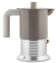 Alessi Caffettiera espresso Vite 3 tazze grigia – compatta e di design