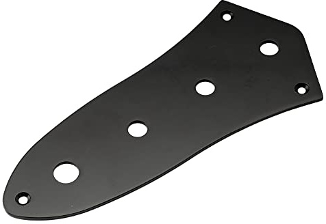 Musiclily Basic 4 Loch Kontrollplatte Control Plate für Jazz Bass Schwarz | Stahl