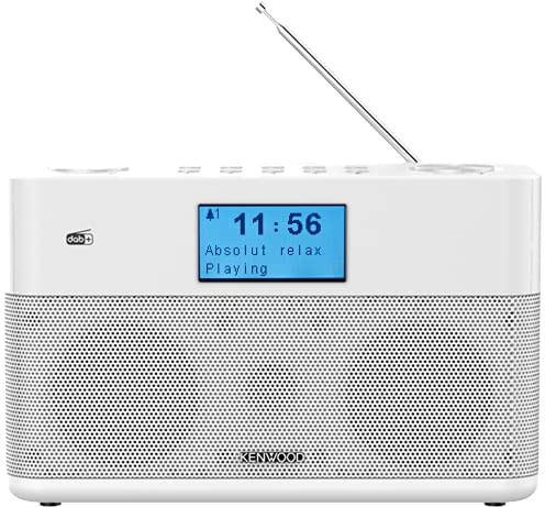 Kenwood CR-ST50DAB-W Stereo-Kompaktradio (DAB+, UKW, Bluetooth, Line-In, Kopfhöreranschluss, Weckfunktion, Farbe Weiß)