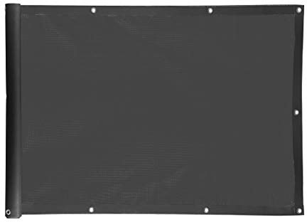 Ventanara® Balkonverkleidung Sichtschutz PVC blickdichte Balkonumspannung Zaun Verkleidung Blende Windschutz Folie (500 x 90 cm, Anthrazit)