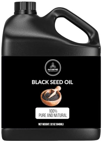 Naturevibe Botanicals Black Seed Oil 946ml | 100% Pure and Natural | Great for Skin Care and Hair Care