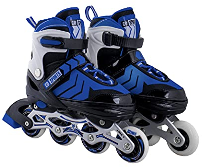 Calma Dragon Inline Skates, Taglia Regolabile, Pattini Professionali per Adulti e Bambini, 4 Ruote, Pattini, con ABEC-7, rulli per Donne e Uomini (Blu, S)