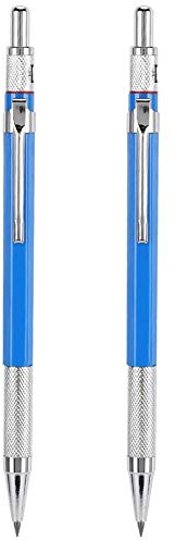 2 teiliges 2,0 mm Druckbleistiftset, automatischer mechanischer Klickstift aus Metall zum Zeichnen, Skizzieren, Illustrieren, Schreiben und Schulen