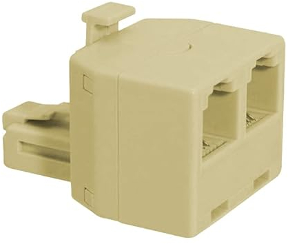 PRENDELUZ Clavija telefónica doble, 6 contactos, 4 pines, BT, ideal para instalaciones telefónicas y conexiones de red.