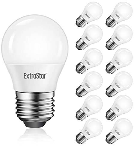 EXTRASTAR Bombillas LED E27, 425 Lúmen, 5W, Luz Cálida 3000K, CRI> 80, No regulable，Paquete de 12