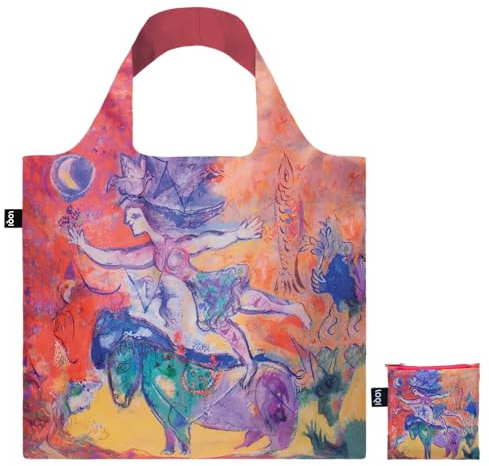 LOQI MARC CHAGALL The Circus - Bolsa reciclada, rosa (Safety Pink), Contemporáneo