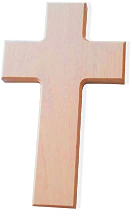 KVN Holzkreuz 20x12cm - Kreuz zum Bemalen & Gestalten, Buche natur Wandkreuz