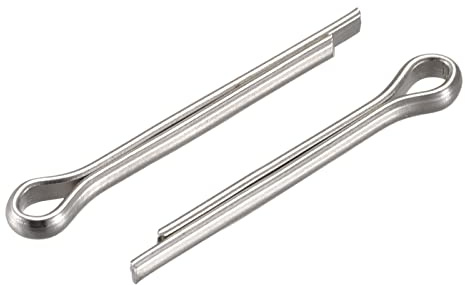 sourcing map 30 Stück Splintstift Geteilter Splint 2,5x20mm Edelstahl Klippverschluss Sicherungssplinte für Kfz Silber