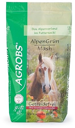 Agrobs Alpengrün Mash 5 kg Nachfüllpack - Getreidefrei - Für Pferde - Tierbedarf - 15 kg