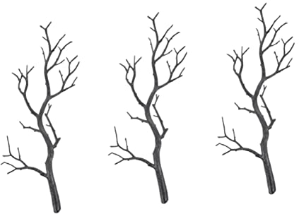 EXCEART 3 Piezas Árbol Con Rama Artificial Negra Seca - Ramas Decorativas para Jarrones Grandes y Pieza Central - Fujieda AST Plástico