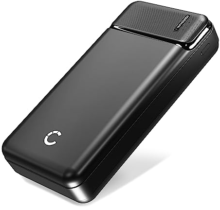 CELLONIC® Powerbank 20000mAh - USB C Portable Charger 20W PD Flache Schnelllade Power Bank kompatibel mit Apple iPhone, iPad, Airpods, Galaxy, Switch, Handy, Smartphone, Tablet - Flugzeug Sicher