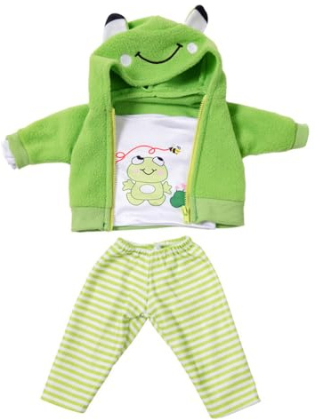 NIXNUT Puppenkleidung, Winter-Outfit, Plüschweste, Oberteil und Hose für 18-Zoll-American Girl-Puppen mit Tiermuster
