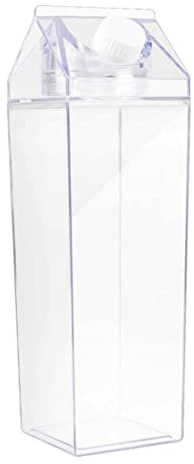 Bouteilles, bouteille de lait transparent, 1000 ml en plastique Bouteille d'eau transparente Carton à l'épreuve du lait Bouteille d'eau pour le camping de voyages sportifs en plein air, Cartons de la
